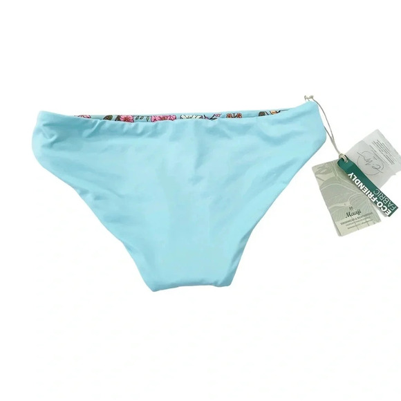Maaji Reversible Floral Sky Blue Sublime Classic Bikini Bottom Size XS NWT - Picture 9 of 13